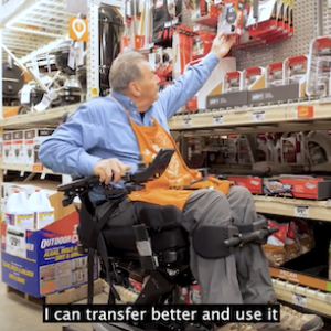 Stephen shown in his new power lift chair.