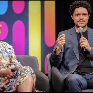 Trevor Noah and Melinda French Gates