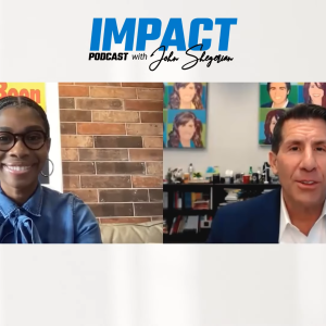 Shanique Bonelli-Moore and John Shegerian on a virtual video call