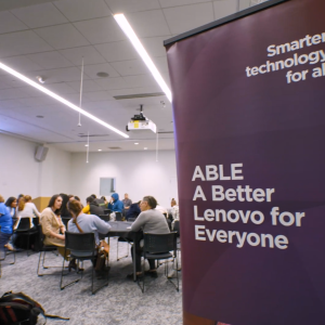 A banner "ABLE A better Lenovo for Everyone."