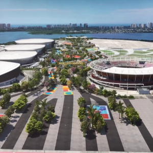 Aerial view of the Rio Olympic park