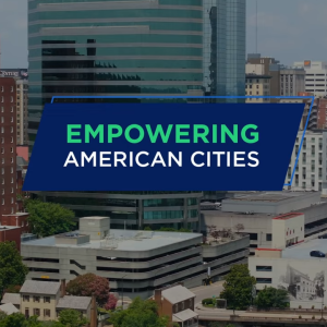 Empowering American Cities, with City background