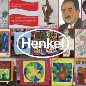 Collage of art in honor of Dr. Martin Luther King Jr.