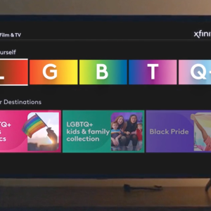 Xfinity screen with LGBTQ+ watch options
