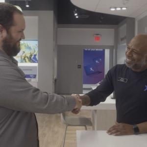 Two people shaking hands