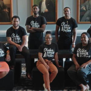 Students in Shake Your Future T-shirts