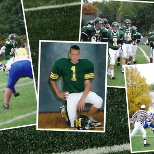 Collage of football photo's 