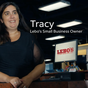 A person sat opposite someone 