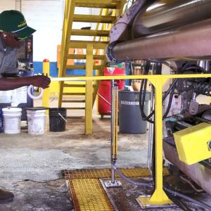 An employee using the prototype tool.