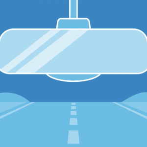 Blue illustration of a road ahead 