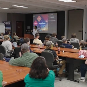 group of students sitting in room