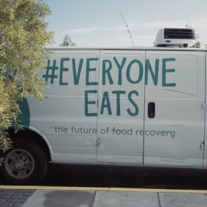Van with the words "#Everyone Eats" on the side