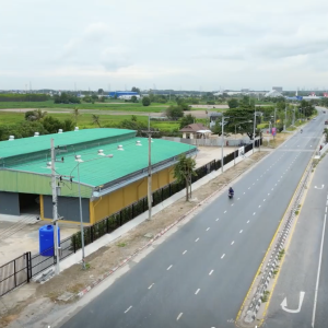 Outside of a recycling facility 