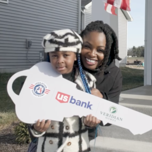 Home for the holidays has an entirely new meaning for Cydni O’Meally. Cydni shown with her daughter.