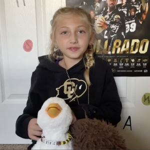 Piper and her Aflac Duck.