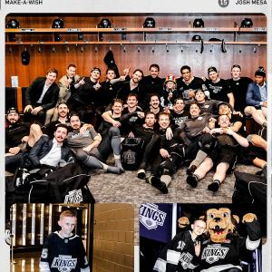 Joshua's wish was to be an LA Kings player for a day.