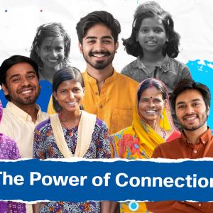 Collage of people. "The Power of Connection"