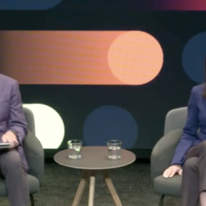 Two speakers at Mastercard's Global Inclusive Growth Summit