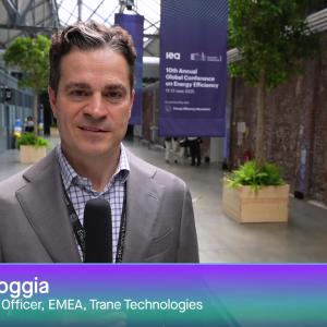 Trane Technologies' Jose La Loggia speaks at the IEA’s 10th Annual Global Conference.