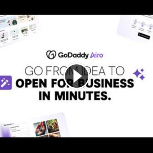 GoDaddy Airo: Go from idea to open for business in minutes.