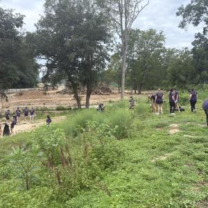 Truist volunteers clearing debris from the Swannanoa River near Asheville