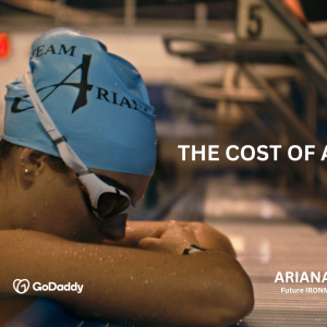 Ariana Luterman resting on the edge of a pool.