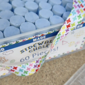Box of sidewalk chalk.