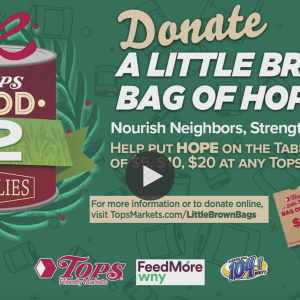 Donate a little brown bag of hope. Food 2 Families.