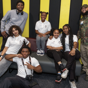 Group of students at the Best Buy Teen Tech Center