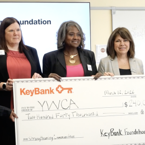 YWCA leadership and KeyBank representatives.