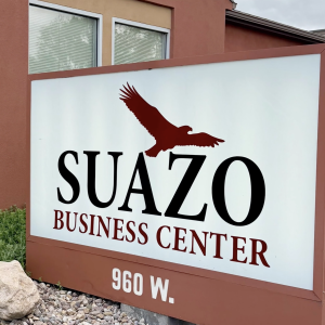 Suazo Business Center sign