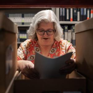 Lori in the archives