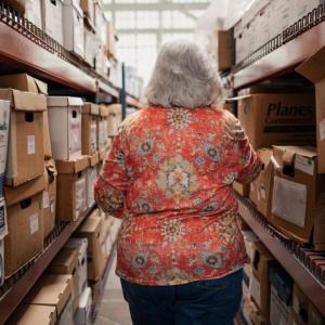 Lori in the archives