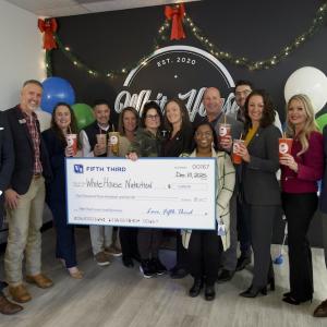 White House Nutrition receiving grant check from Fifth Third