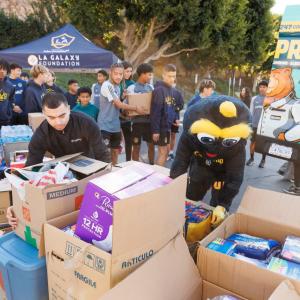 LA Galaxy hosted critical fire relief supply drives.