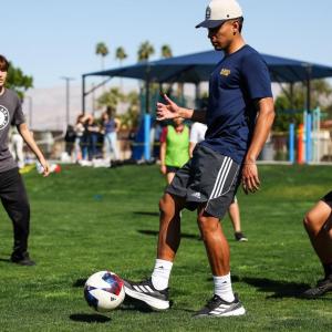 Cerrillo and Cuevas led students through skill-building drills.