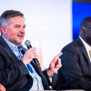 GFSI Steering Committee Co-Chairs: Mark Fryling, left, with Howard Popoola, 