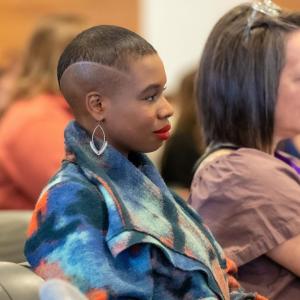 People sat in the audience 