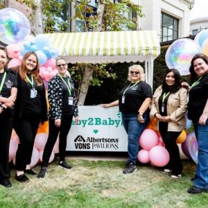 Group posing at Albertsons' SoCal Mother's Day event