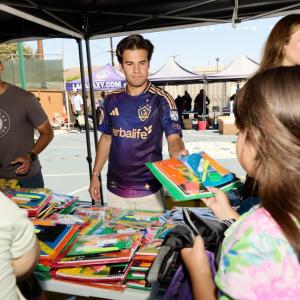 LA Galaxy midfielder Riqui Puig helped equip students in South Los Angeles for success.