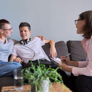 people talking with each other