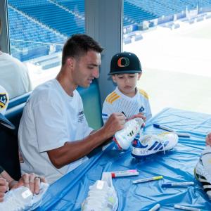 LA Galaxy brought joy and hope to patients at Children’s Hospital Los Angeles during Pediatric Cancer Awareness Month with a custom boot-making lab.