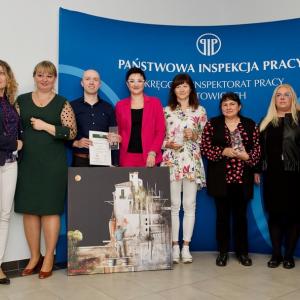 Rockwell's Poland EHS Team with their awards