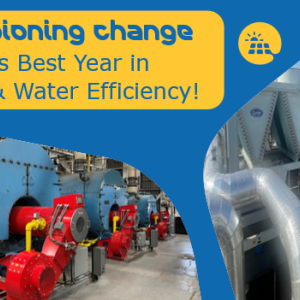 Photo of two EDISION projects reads "EDISON's Best Year in Energy & Water Efficiency!"