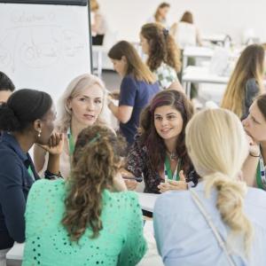 Female founders brainstorming sessions