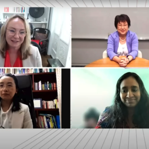 People in a virtual meeting