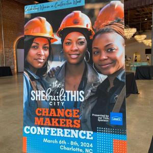 She Built This City Change Makers Conference sign