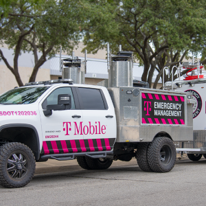 T-Mobile Emergency management vehicle and trailer