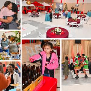 candids of festive donation party