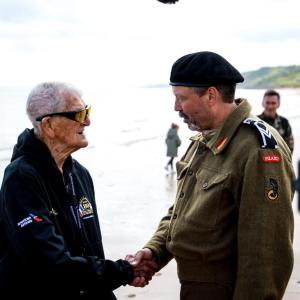 Two people shaking hands